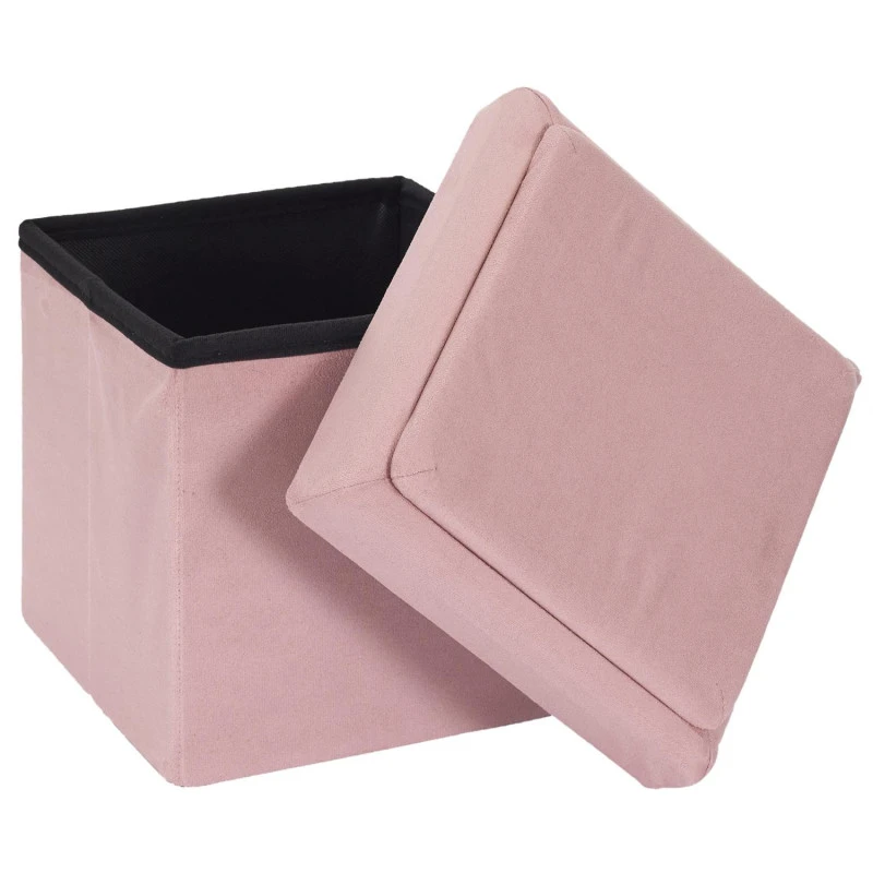Coffre Pouf Pliable Rose Compatible Briques 9 Coffre Pouf Pliable Rose Compatible Briques – Image 7