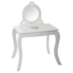 Coiffeuse Avec Tabouret Enfant Blanc Atmosphera 11 Coiffeuse Avec Tabouret Enfant Blanc Atmosphera -MaisonChic Magasin coiffeuse avec tabouret pour enfant blanche 2