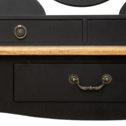 Coiffeuse Noire 3 Tiroirs Chrysa Atmosphera -MaisonChic Magasin coiffeuse noire 3 tiroirs chrysa atmosphera 4