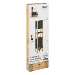 Colonne De Salle De Bain Noir Natureo 5Five -MaisonChic Magasin colonne de salle de bain noir natureo 5five 3