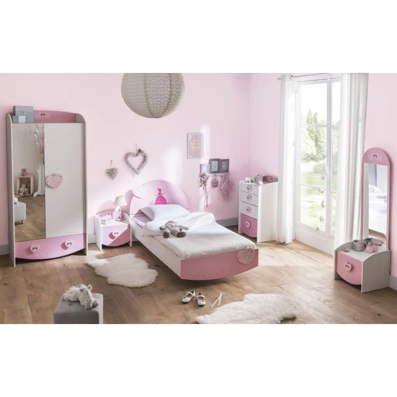 Demeyere Commode Enfant Coiffeuse Anastasia Blanche Et Rose 4 Demeyere Commode Enfant Coiffeuse Anastasia Blanche Et Rose – Image 2