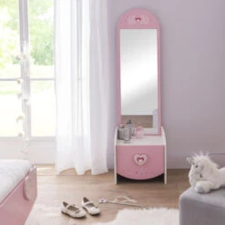 Demeyere Commode Enfant Coiffeuse Anastasia Blanche Et Rose 7 Demeyere Commode Enfant Coiffeuse Anastasia Blanche Et Rose -MaisonChic Magasin commmode enfant coiffeuse mulan blanche et rose 2
