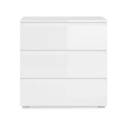 Commode 3 Tiroirs Capetown Blanc -MaisonChic Magasin commode 3 tiroirs capetown blanc 4