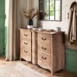 Commode 3 Tiroirs Hiver En Bois Atmosphera -MaisonChic Magasin commode 3 tiroirs hiver en bois atmosphera 1