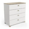 Demeyere Commode 4 Tiroirs Izzy Blanc Et Bois -MaisonChic Magasin commode 4 tiroirs izzy blanc bois