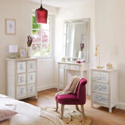 Commode Bois 3 Tiroirs Hina Atmosphera -MaisonChic Magasin commode bois 3 tiroirs hina atmosphera 1