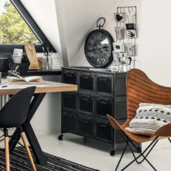 Commode Métal 9 Tiroirs Broc Atmosphera -MaisonChic Magasin commode metal 9 tiroirs zaret atmosphera 2