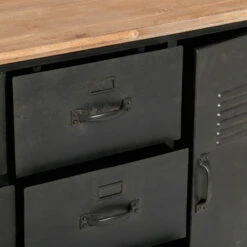 Commode Métal Et Bois Cierna Atmosphera -MaisonChic Magasin commode metal torof atmosphera 1