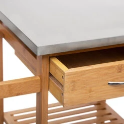 Desserte Bambou 6 Tiroirs Roulettes 76 Cm 5five -MaisonChic Magasin desserte bambou 6 tiroirs roulettes 76 cm 5five 3