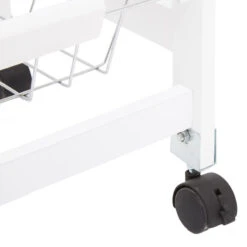 ATMOSPHERA Desserte De Cuisine Verre Blanc Modèle GUSTAF -MaisonChic Magasin desserte de cuisine verre blanc modele gustaf 3