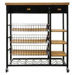 Desserte En Bambou Et Métal Nera 5five -MaisonChic Magasin desserte en bambou et metal nera 5five 6