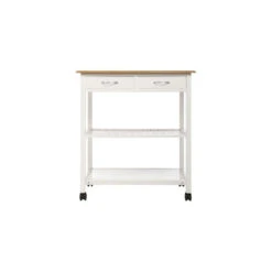 Desserte Imitation Bambou Blanc -MaisonChic Magasin desserte imitation bambou blanc 2