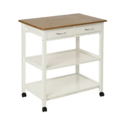 Desserte Imitation Bambou Blanc