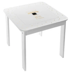 Ensemble Table + 2 Tabourets Enfant Blanc Doré Dream Atmosphera -MaisonChic Magasin ensemble table 2 tabourets enfant blanc dore dream atmosphera 2