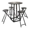 Ensemble Table Haute Et 4 Tabourets Ext Atmosphera -MaisonChic Magasin ensemble table haute et 4 tabourets ext atmosphera