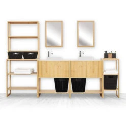 Etagère 2 Niveaux Bambou 35x30 Lab'n Modul 5Five 5 Etagère 2 Niveaux Bambou 35x30 Lab'n Modul 5Five -MaisonChic Magasin etagere 2 niveau 30 cm bambou fin lab n modul 5five 1