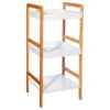 Étagère 3 Niveaux Natureo Blanc 5Five -MaisonChic Magasin etagere 3 niveaux en bambou veritable
