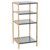 Etagère 4 Niveaux Salle Bain Varia Gris Bambou -MaisonChic Magasin etagere 4 niveaux salle bain varia gris bambou