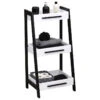 Etagère De Salle De Bain 3 Niveaux Pyramide Noir Et Blanc -MaisonChic Magasin etagere de salle de bain 3 niveaux pyramide noir blanc