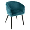 Fauteuil Séjour Marlo Bleu Canard Atmosphera -MaisonChic Magasin fauteuil marlo bleu canard atmosphera