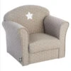 ATMOSPHERA Fauteuil Pour Enfant Taupe Décor étoiles -MaisonChic Magasin fauteuil pour enfant taupe decor etoiles
