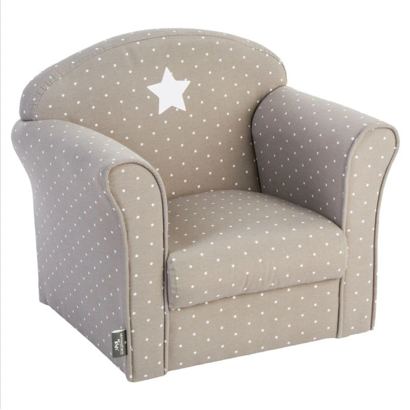 Devant -MaisonChic Magasin fauteuil pour enfant taupe decor etoiles