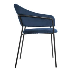 Fauteuil Velours Bleu Siron Atmosphera -MaisonChic Magasin fauteuil velours bleu atmosphera 3