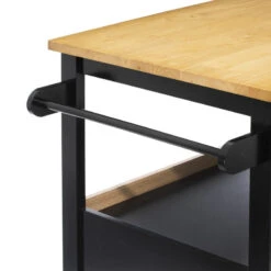 Ilot De Cuisine Noir Et Naturel 5Five -MaisonChic Magasin ilot de cuisine noir et naturel 5five 6