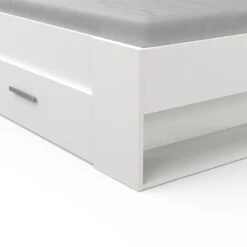 Demeyere Lit 140x190 Cm Pocket Blanc -MaisonChic Magasin lit 2 places polly blanc 6