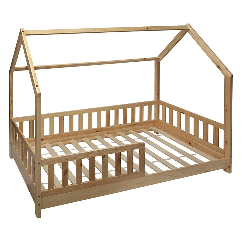 Lit Cabane 90x190 En Bois Sans Matelas Atmosphera 4 Lit Cabane 90x190 En Bois Sans Matelas Atmosphera â Image 2