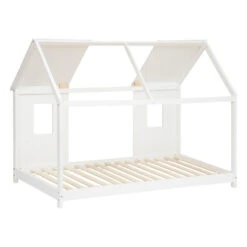 Lit Cabane Enfant Pin Blanc 90x190 Atmosphera -MaisonChic Magasin lit cabane enfant pin blanc 90x190 atmosphera 1 2