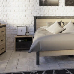 Demeyere Chevet Kansas 1 Tiroir 1 Niche 10 Demeyere Chevet Kansas 1 Tiroir 1 Niche -MaisonChic Magasin lit colorado 2 personnes 160x200 cm 2