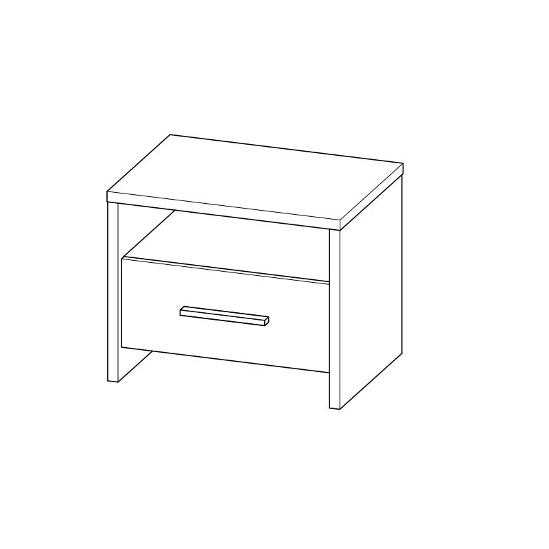 Demeyere Chevet Kansas 1 Tiroir 1 Niche 8 Demeyere Chevet Kansas 1 Tiroir 1 Niche â Image 6