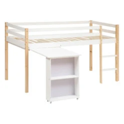 Lit Combi Bureau Enfant Pin Blanc Atmosphera