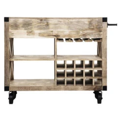 Meuble Bar 2 Tiroirs Sur Roues Silas Atmosphera -MaisonChic Magasin meuble bar 2 tiroirs sur roues silas atmosphera 4