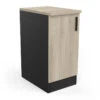 Demeyere Meuble Bas 1 Porte 40 Cm Origan Noir Et Bois