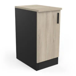 Demeyere Meuble Bas 1 Porte 40 Cm Origan Noir Et Bois