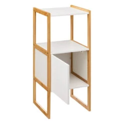 Meuble Bas 1 Porte Blanc Natureo 5Five -MaisonChic Magasin meuble bas 1 porte blanc natureo 5five 1