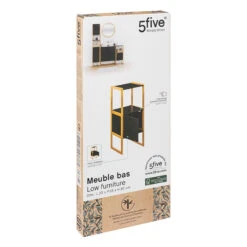 Meuble Bas 1 Porte Noir Natureo 5Five -MaisonChic Magasin meuble bas 1 porte noir natureo 5five 2