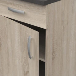 Demeyere Meuble De Cuisine Bas 1 Porte 1 Tiroir 50 Cm Paprika -MaisonChic Magasin meuble de cuisine bas 1 porte 1 tiroir 50 cm paprika 1 2