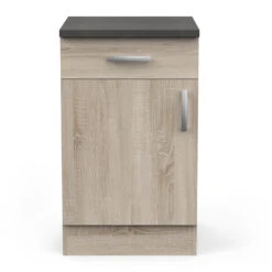 Demeyere Meuble De Cuisine Bas 1 Porte 1 Tiroir 50 Cm Paprika -MaisonChic Magasin meuble de cuisine bas 1 porte 1 tiroir 50 cm paprika 1 3