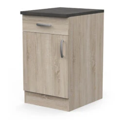 Demeyere Meuble De Cuisine Bas 1 Porte 1 Tiroir 50 Cm Paprika -MaisonChic Magasin meuble de cuisine bas 1 porte 1 tiroir 50 cm paprika 1 4