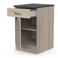 Demeyere Meuble De Cuisine Bas 1 Porte 1 Tiroir 50 Cm Paprika -MaisonChic Magasin meuble de cuisine bas 1 porte 1 tiroir 50 cm paprika 1 5