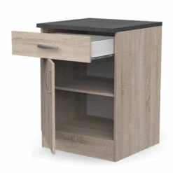 Demeyere Meuble De Cuisine Bas 1 Porte 1 Tiroir 60 Cm Paprika -MaisonChic Magasin meuble de cuisine bas 1 porte 1 tiroir 60 cm paprika 4