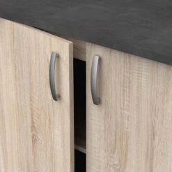 Demeyere Meuble De Cuisine Bas 2 Portes 100cm Paprika -MaisonChic Magasin meuble de cuisine bas 2 portes 100cm paprika 1 2