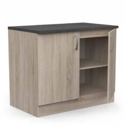 Demeyere Meuble De Cuisine Bas 2 Portes 100cm Paprika -MaisonChic Magasin meuble de cuisine bas 2 portes 100cm paprika 1 3