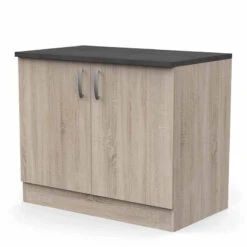 Demeyere Meuble De Cuisine Bas 2 Portes 100cm Paprika -MaisonChic Magasin meuble de cuisine bas 2 portes 100cm paprika 1 4