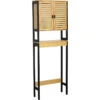 Meuble Dessus WC 2 Portes MDF Et Bambou Cebu -MaisonChic Magasin meuble dessus wc 2 portes mdf et bambou cebu