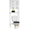 Meuble WC Miami 1 Tablette Blanc -MaisonChic Magasin meuble wc 1 tablette blanc
