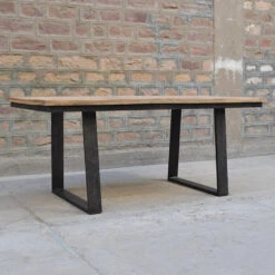 Table à Manger Bois Et Pieds Métal En U -MaisonChic Magasin table a manger bois et pieds metal en u 2